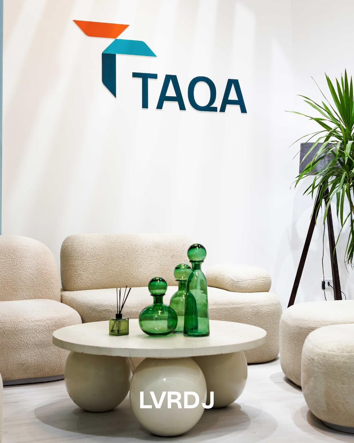 Lounge seating inside the TAQA stand